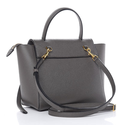 Celine Grained Calfskin Nano Belt Bag Grey 3 of 9