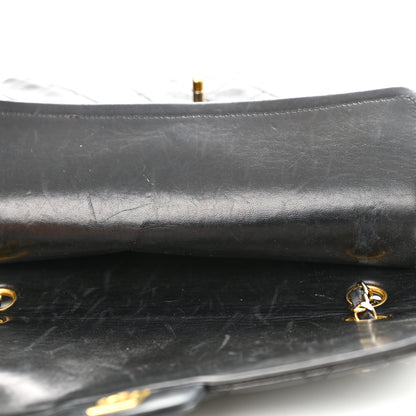 Chanel Lambskin Quilted Medium Double Flap Black 12 of 14