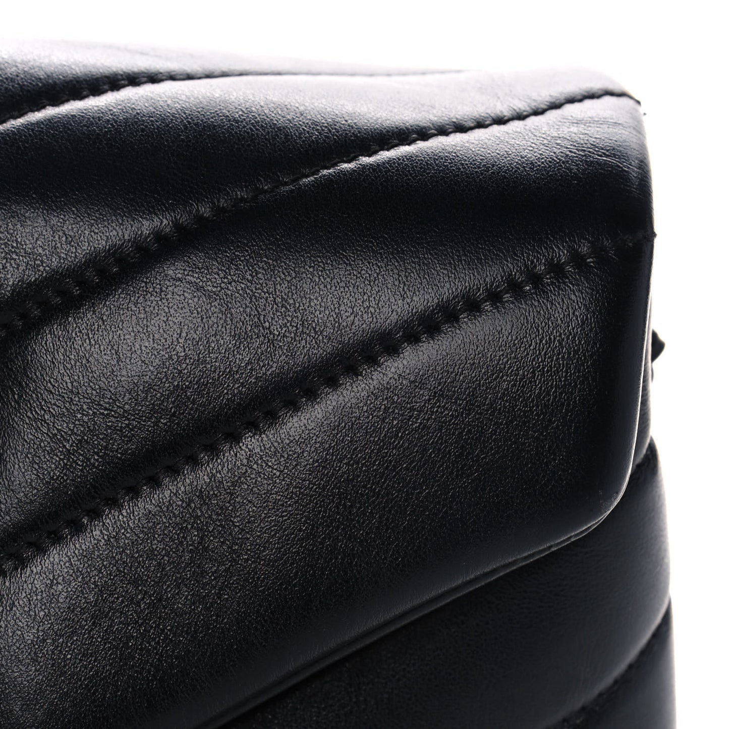 Calfskin Y Quilted Monogram Toy Loulou Crossbody Bag Black
