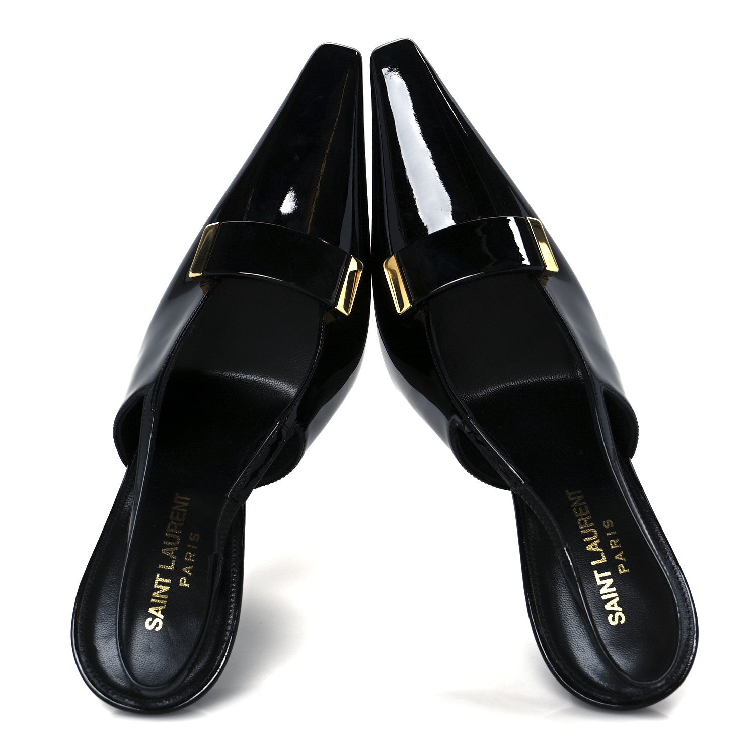 Saint Laurent Patent Madame 115mm Slingback Pumps 38.5 Black 2 of 10
