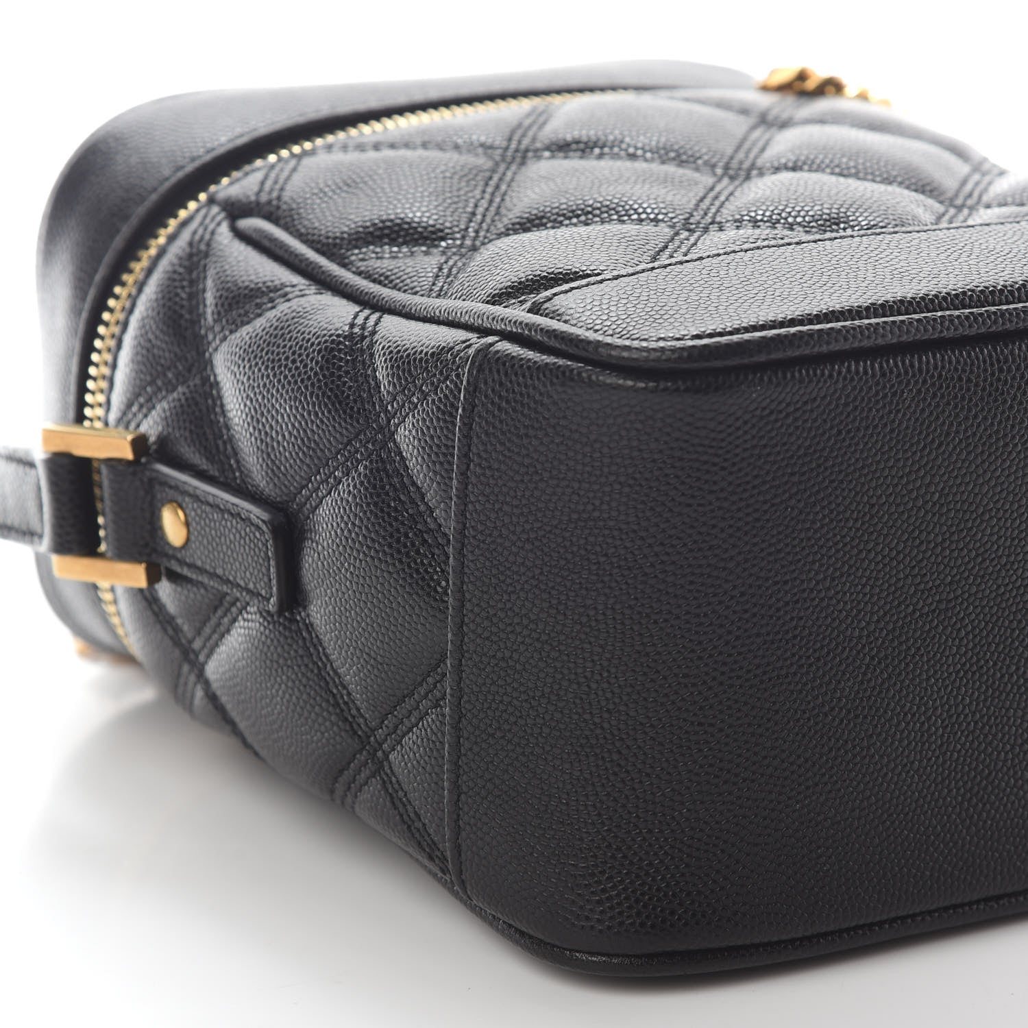 Saint Laurent Grain de Poudre Quilted 80's Vanity Bag Black 7 of 8