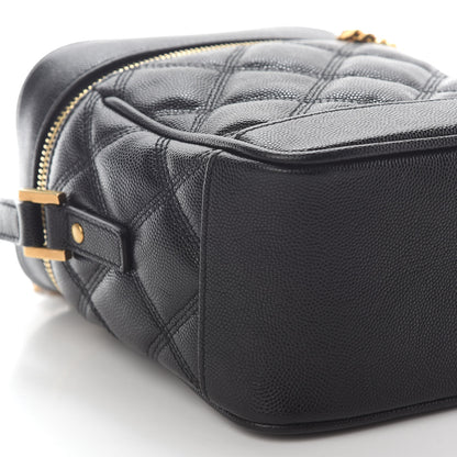 Saint Laurent Grain de Poudre Quilted 80's Vanity Bag Black 7 of 8
