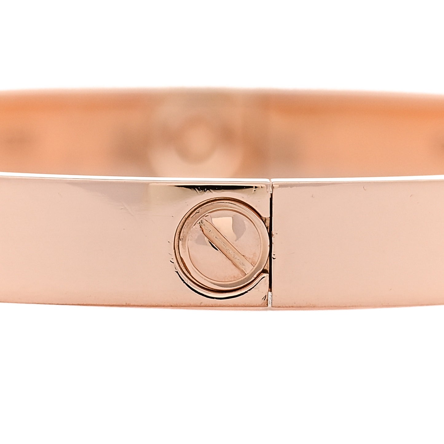 18K Pink Gold 4 Diamond LOVE Bracelet 17