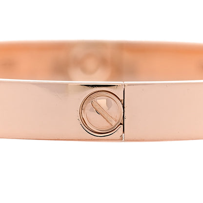 Cartier 18K Pink Gold 4 Diamond LOVE Bracelet 17 6 of 9
