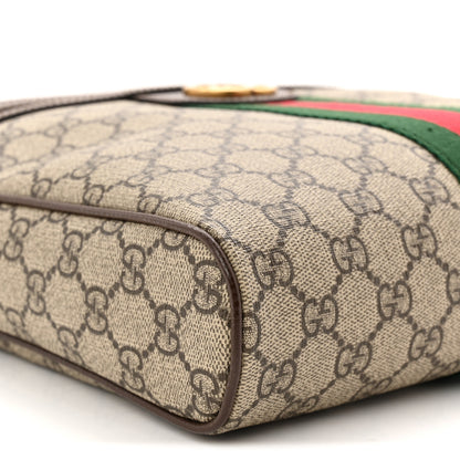 Gucci GG Supreme Monogram Web Medium Ophidia Messenger Bag Brown 9 of 10