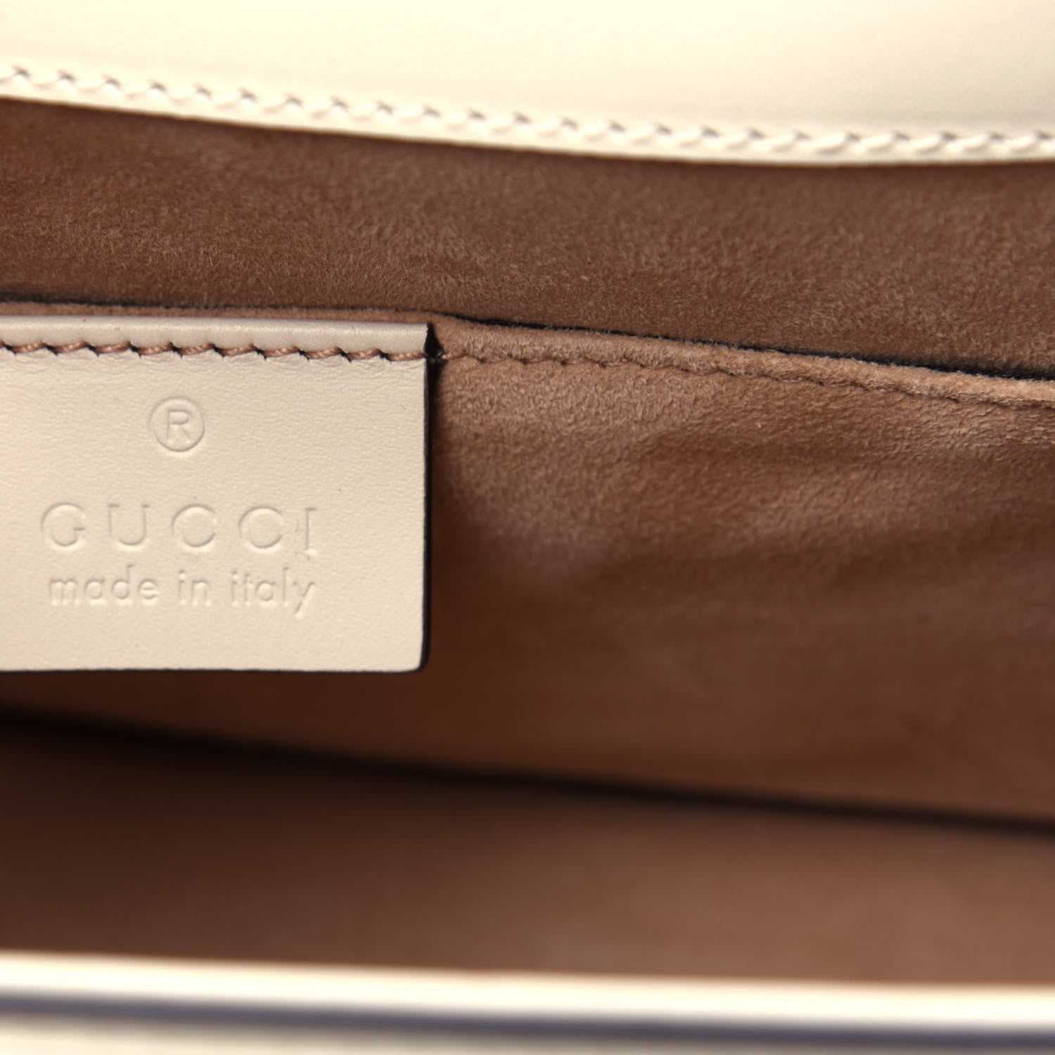 Gucci Calfskin Animal Studs Mini Sylvie Top Handle Bag White 6 of 11