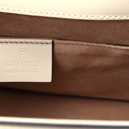 Gucci Calfskin Animal Studs Mini Sylvie Top Handle Bag White 6 of 11