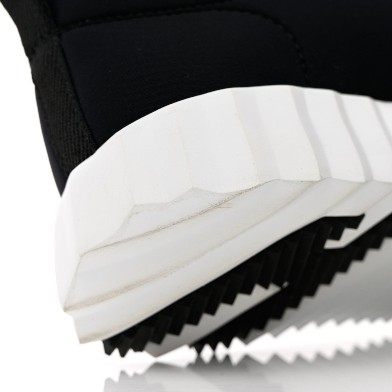 Hermes Technical Jersey Suede Goatskin Bouncing Sneakers 36 Black White 11 of 14