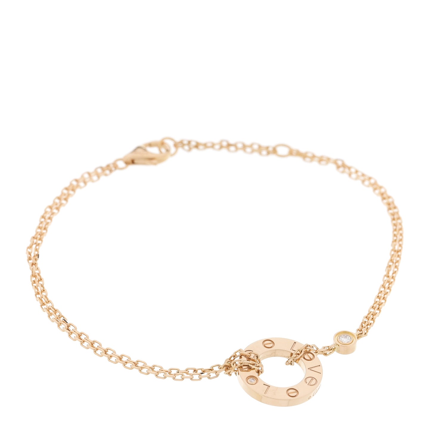 18K Yellow Gold Diamond Love Bracelet