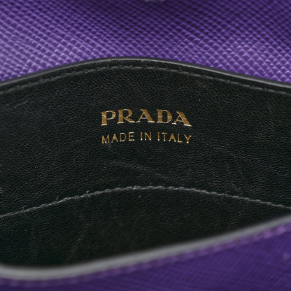 Prada Saffiano Cuir Large Double Bag Viola Black 6 of 12