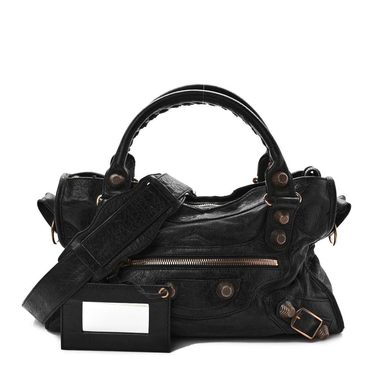 Agneau Giant 21 Rose Gold Hardware City Black