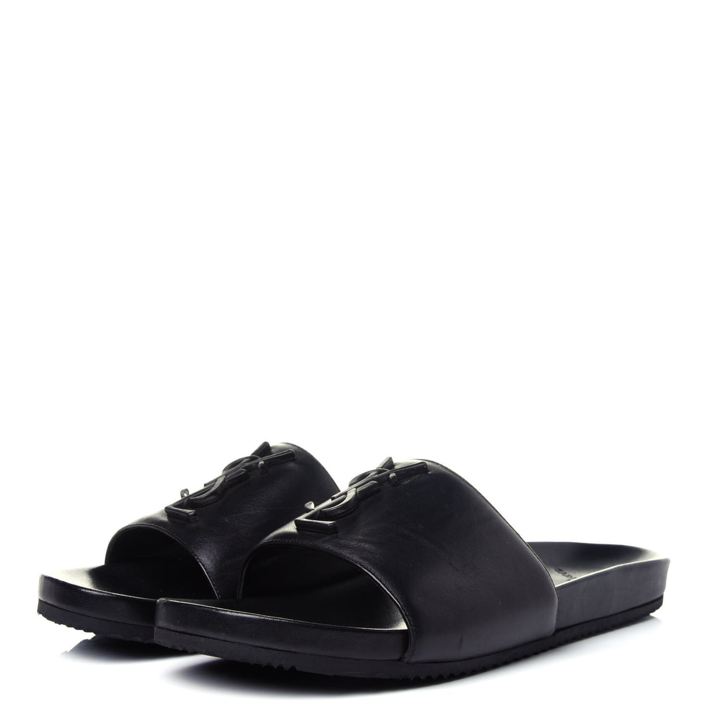 Lambskin Joan Slide Sandals 39.5 Black
