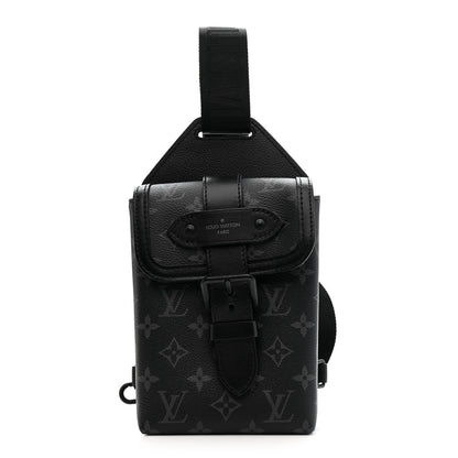 Louis Vuitton Monogram Eclipse Saumur Slingbag Black 1 of 9