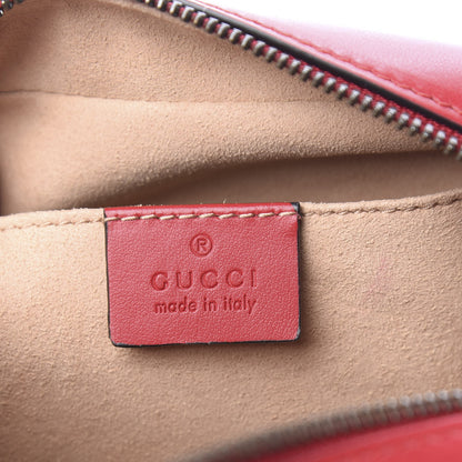 Gucci Calfskin Matelasse Small GG Marmont Chain Shoulder Bag Hibiscus Red 5 of 9
