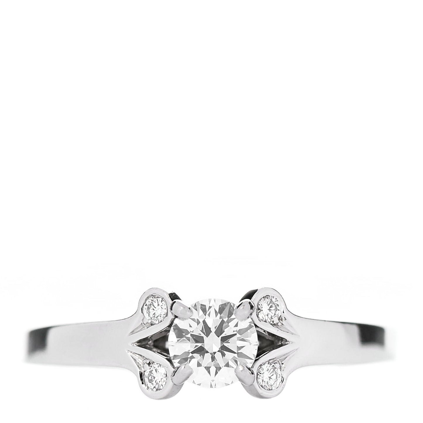 Platinum Diamond .28ct Ballerine Solitaire Engagement Ring 48 4.5