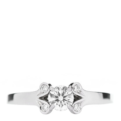 Cartier Platinum Diamond .28ct Ballerine Solitaire Engagement Ring 48 4.5 1 of 7