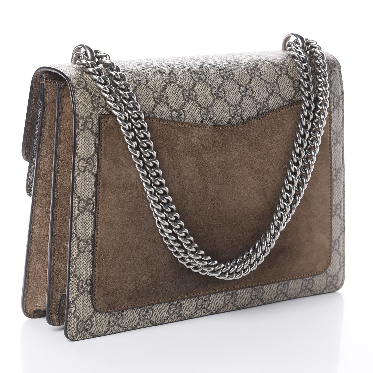 Gucci GG Supreme Monogram Medium Dionysus Shoulder Bag Taupe 2 of 8