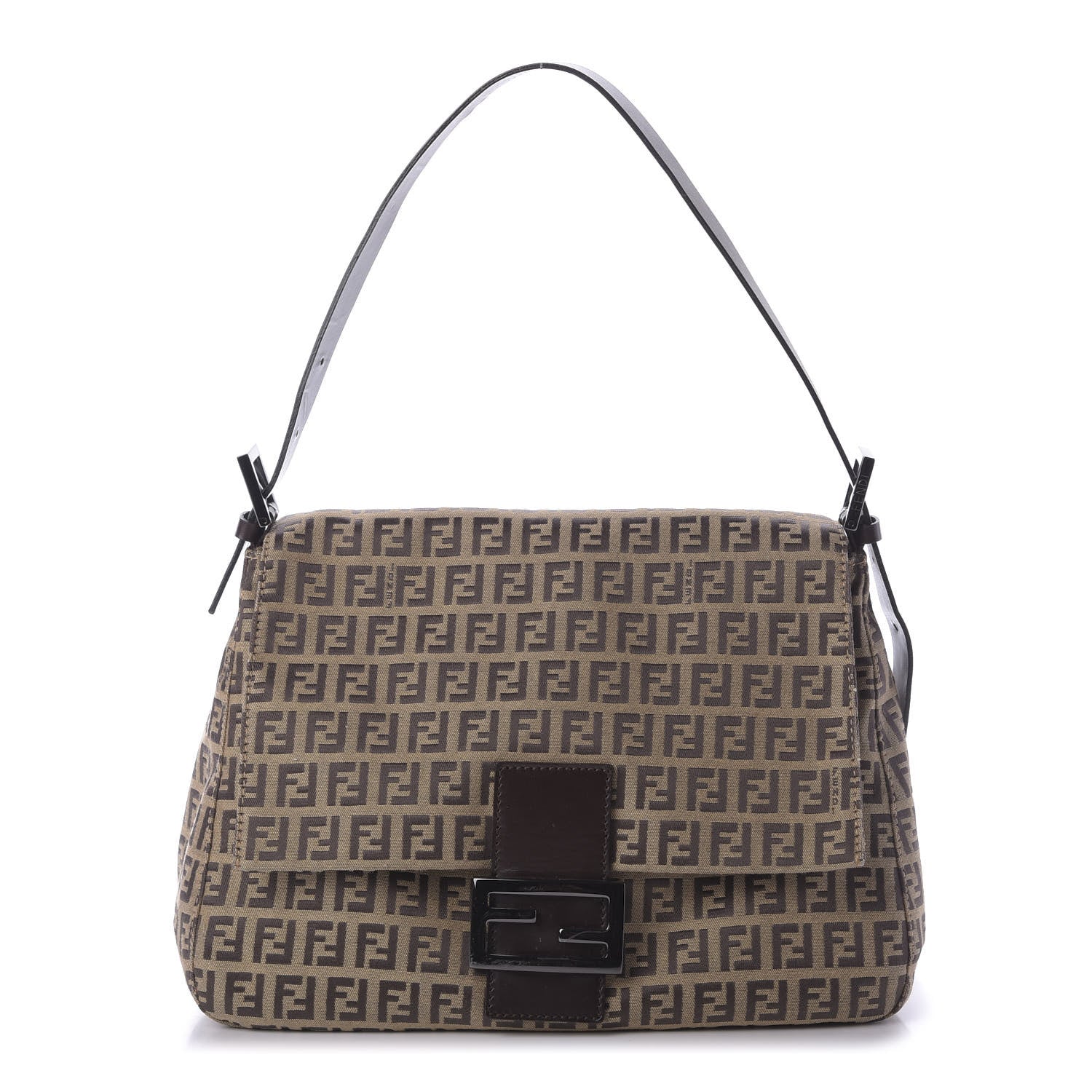 Fendi Zucchino Mama Baguette Dark Brown 1 of 11