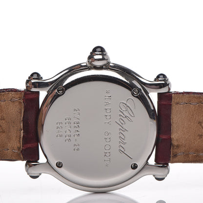 Chopard Stainless Steel Alligator 5 Diamond 26mm Happy Sport Quartz Watch 5 of 11