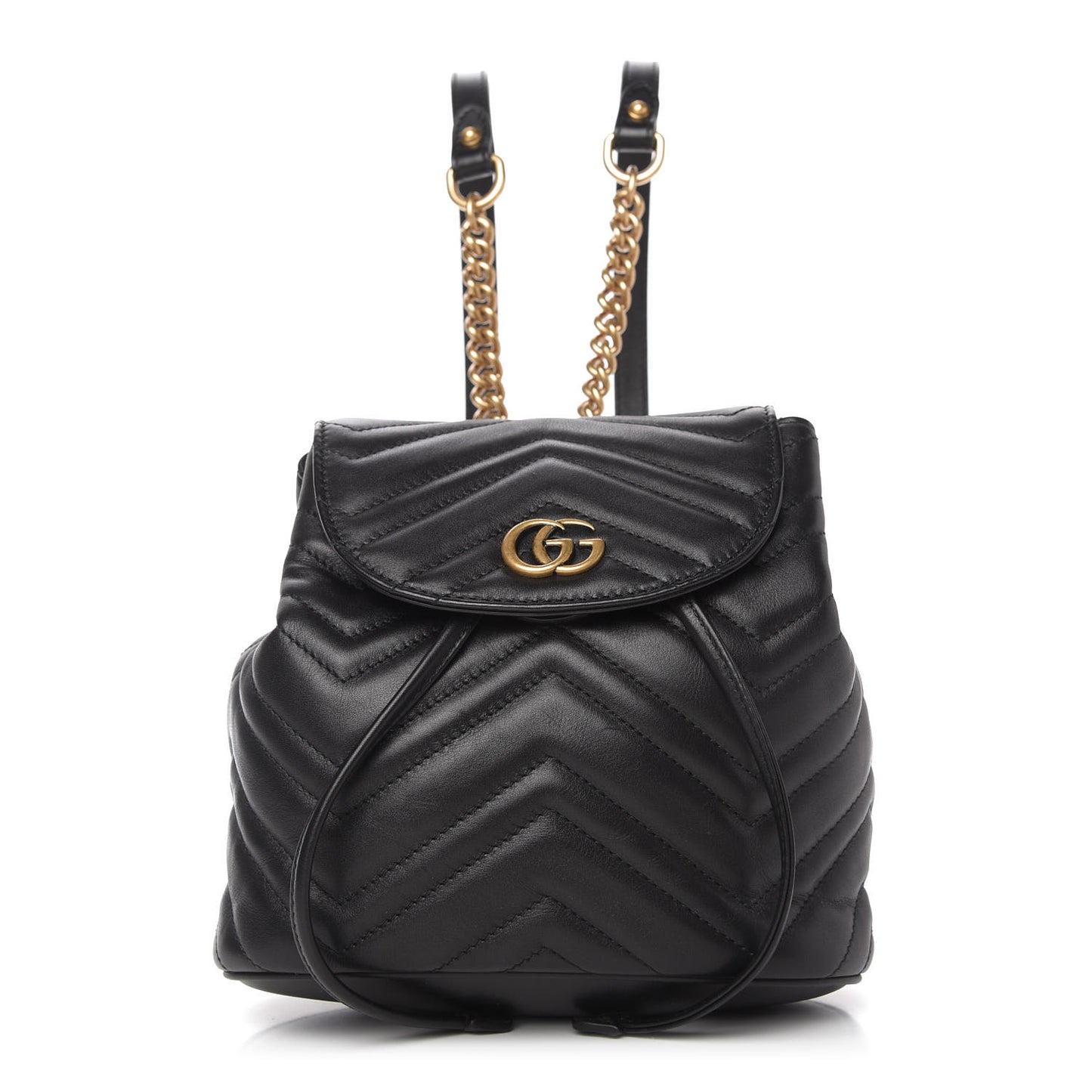 Calfskin Matelasse GG Marmont Flap Backpack Black