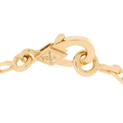 Van Cleef & Arpels 18K Yellow Gold Carnelian 5 Motifs Vintage Alhambra Bracelet 6 of 7