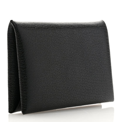 Hermes Chevre Mysore Calvi Card Case Black 3 of 8