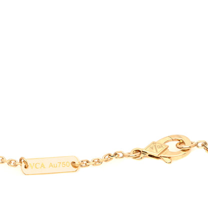 Van Cleef & Arpels 18K Yellow Gold Mother of Pearl Vintage Alhambra Pendant Necklace 5 of 6