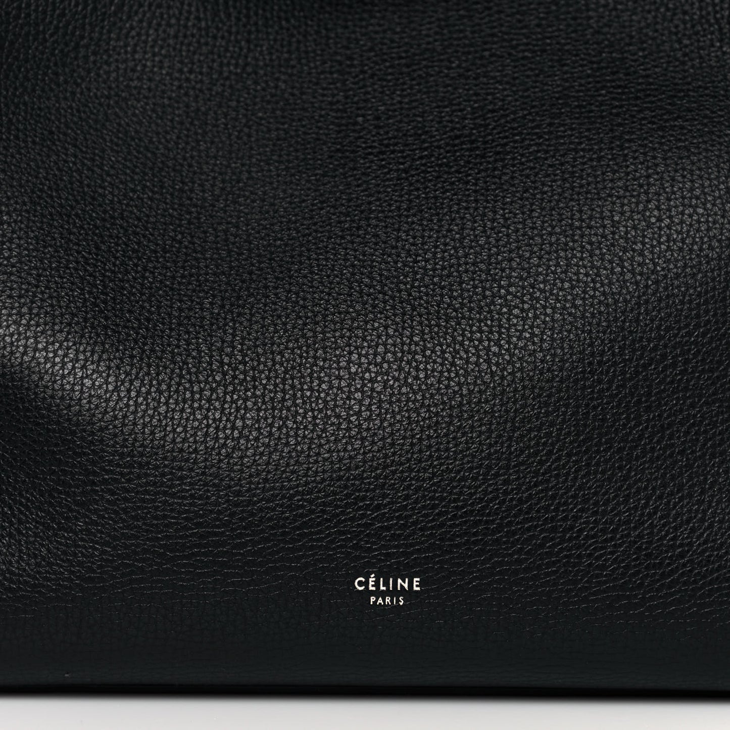 Supple Grained Calfskin Small Long Strap Big Bag Black