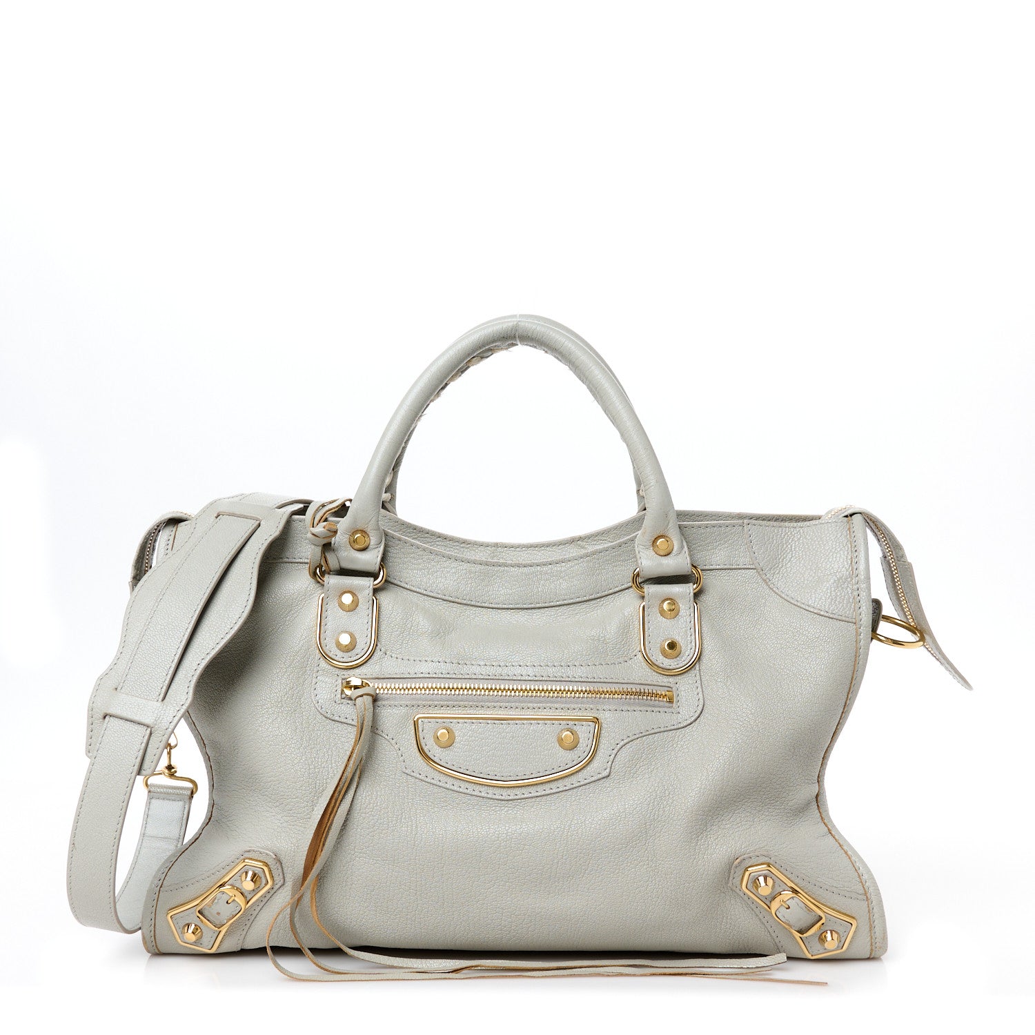 Balenciaga Chevre Gold Metallic Edge Hardware City Gris Glace 3 of 11