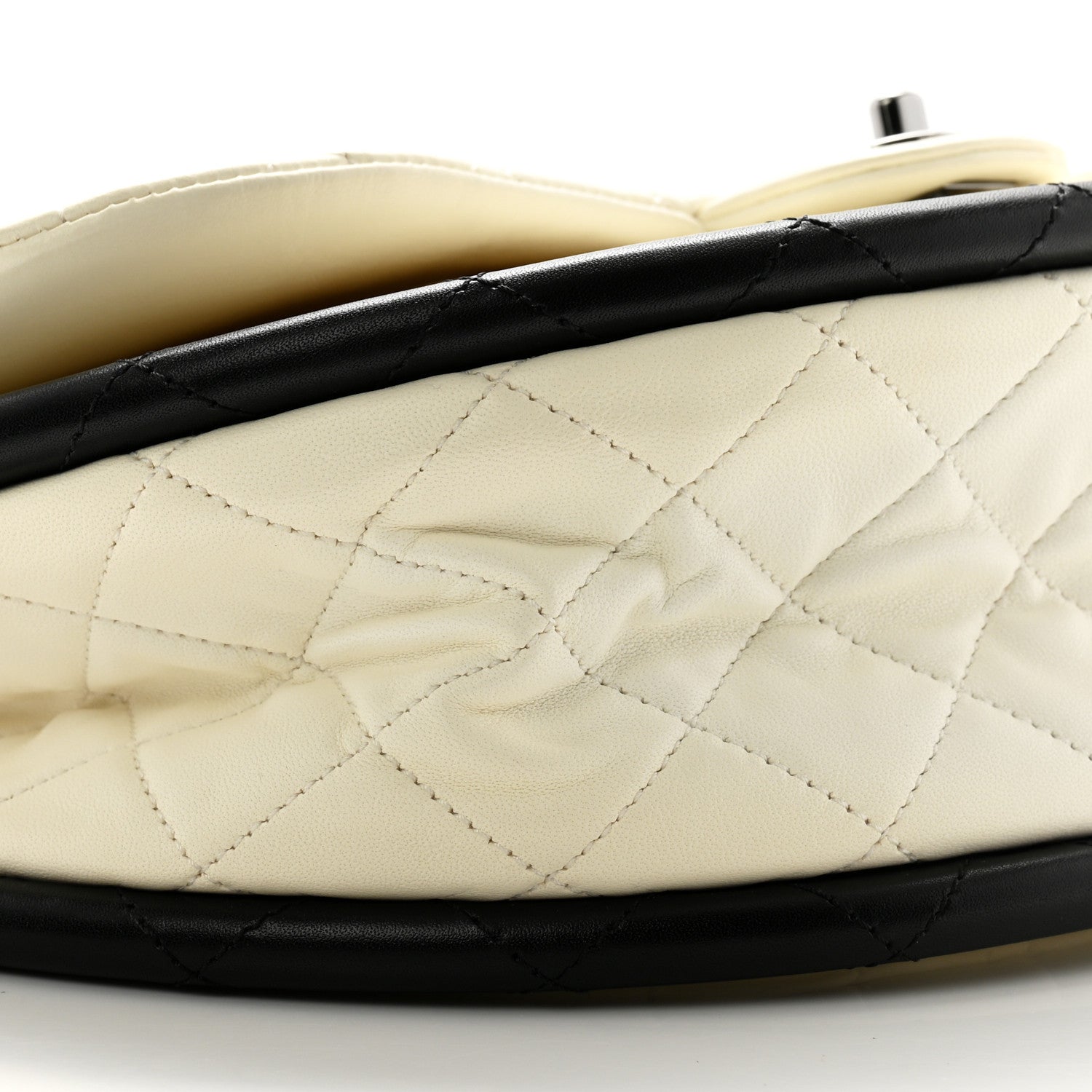 Chanel Lambskin Quilted Medium Hula Hoop Flap Ivory 9 of 12