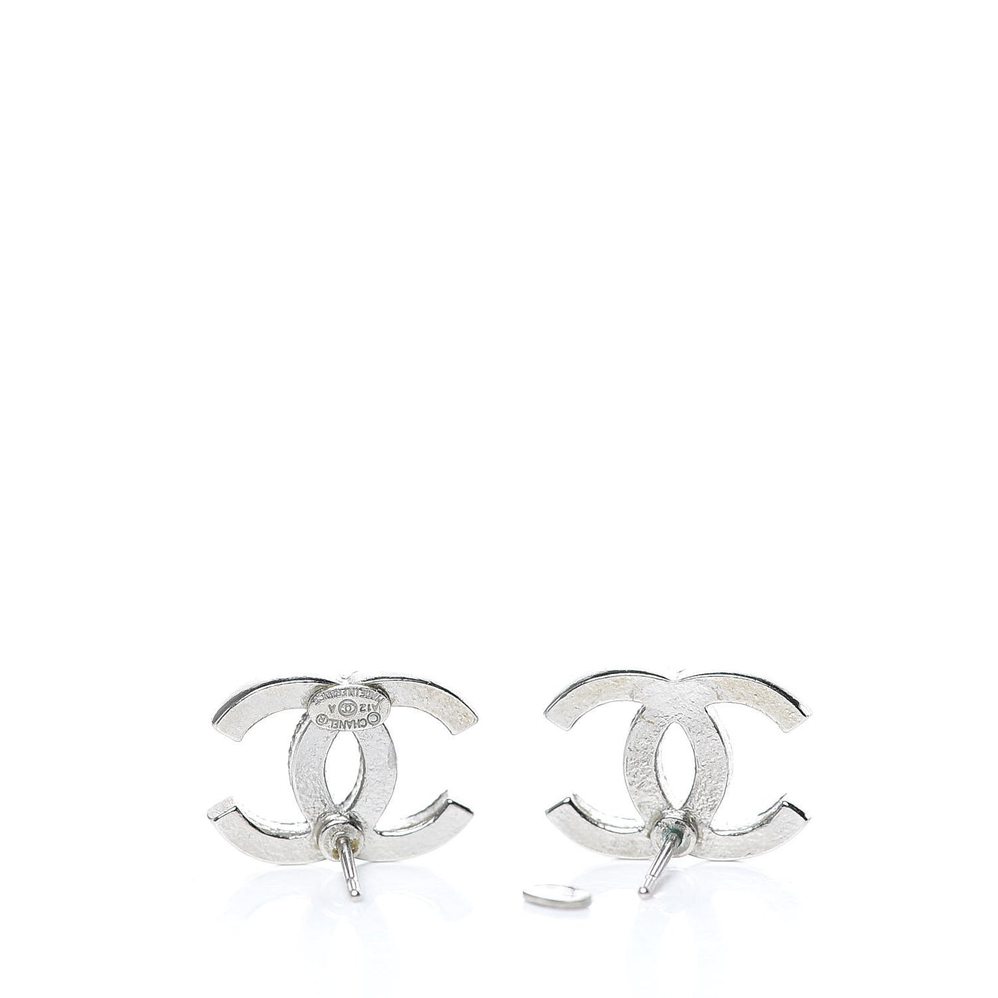 Crystal CC Earrings Silver