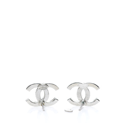 Chanel Crystal CC Earrings Silver 6 of 6