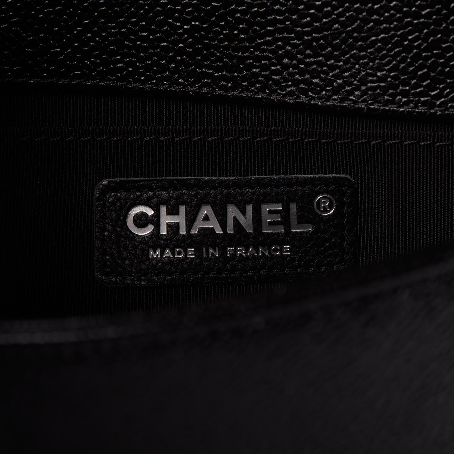 Chanel Caviar Chevron Quilted Small Boy Flap Black 6 of 9