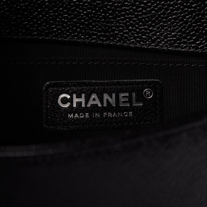 Chanel Caviar Chevron Quilted Small Boy Flap Black 6 of 9