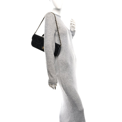 Chanel Metallic Mirror Calfskin Large Top Handle Clutch With Chain  Black 2 of 12