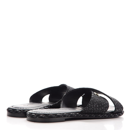 Chanel Fabric Mule Sandals 38 Black 4 of 8