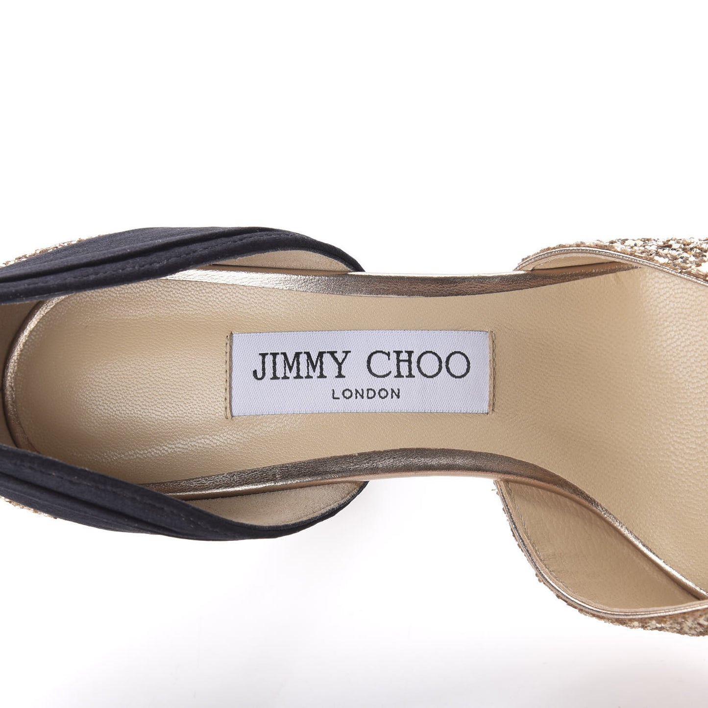 Glitter Lyrin 85 D'Orsay Pumps 37 Black Gold