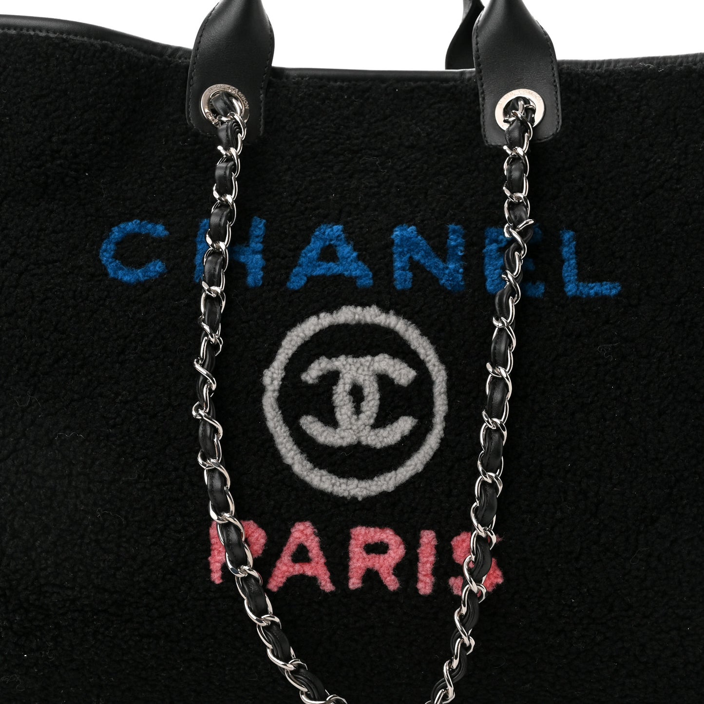 Shearling Extra Large Deauville Tote Black