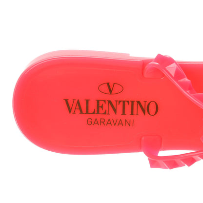 Valentino Garavani PVC Jelly Rockstud Ankle Strap Flat Sandals 37 Fuxia Fluo 7 of 9