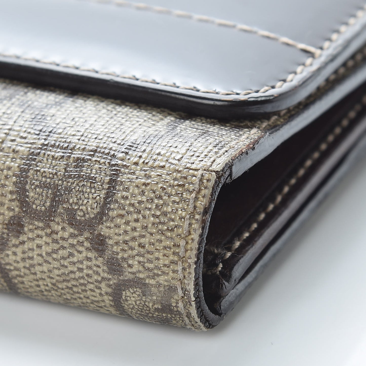 Patent Monogram Continental Wallet Brown