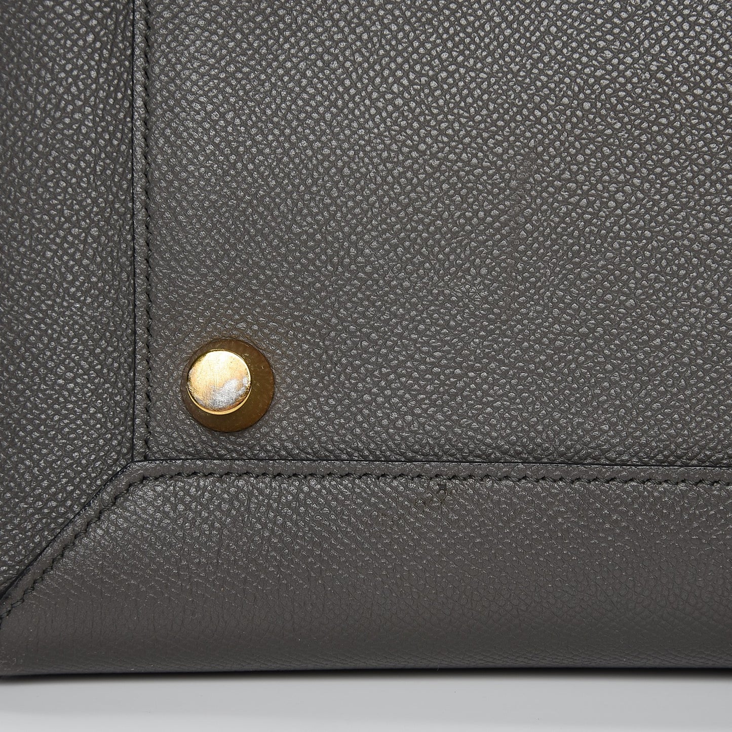 Grained Calfskin Mini Belt Bag Grey