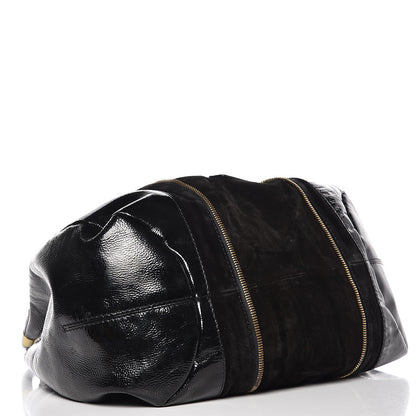 Jimmy Choo Patent Suede Mandah Shoulder Bag Black 5 of 8