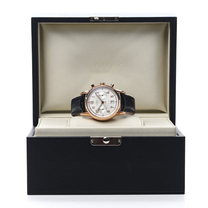 Tiffany 18K Rose Gold Alligator 42mm CT60 Chronograph Automatic Watch 5 of 5