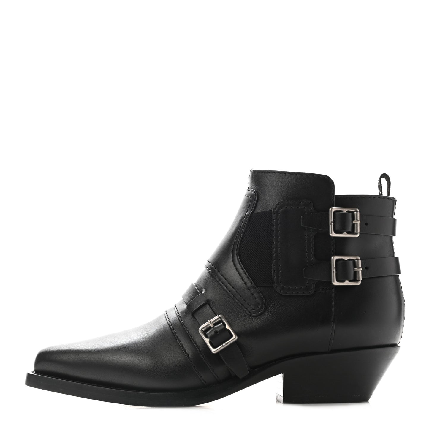 Calfskin Diorsaddle Boots 37 Black