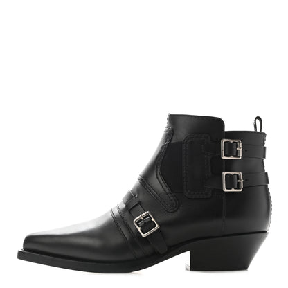 Christian Dior Calfskin Diorsaddle Boots 37 Black 1 of 16