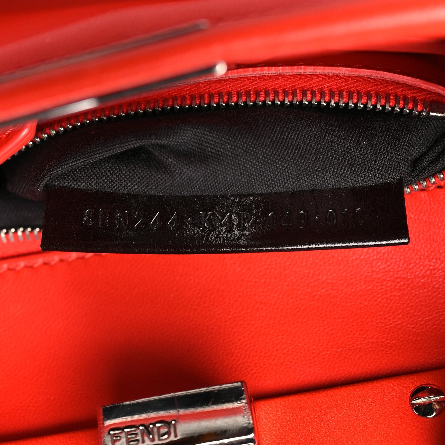 Fendi Nappa Mini Peekaboo Iconic Satchel Papavero 8 of 14