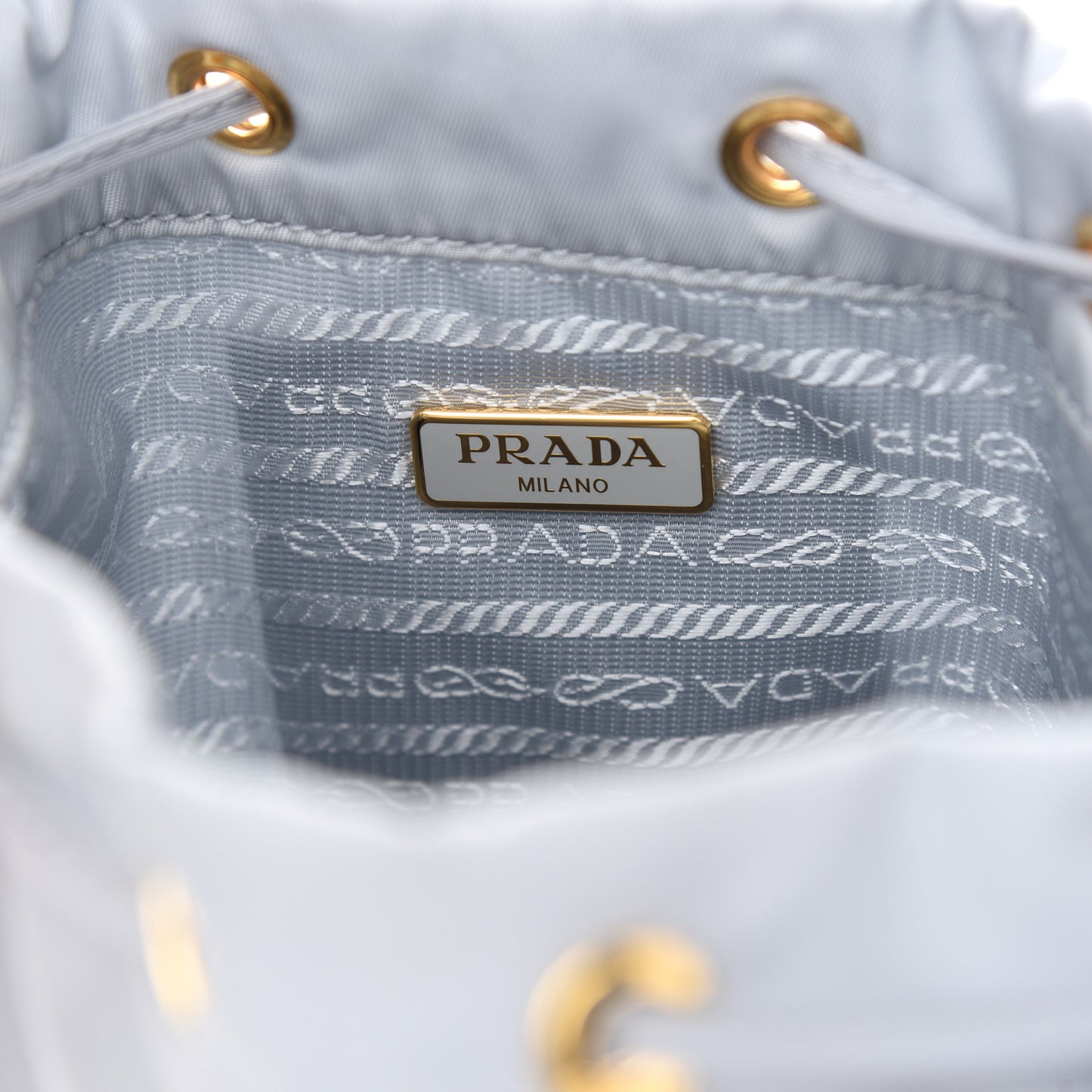 Re-Nylon Saffiano Duet Bucket Crossbody Bag Fiordaliso