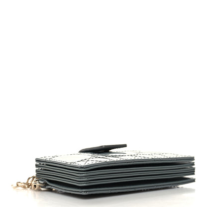 Christian Dior Patent Cannage Lady Dior 5 Gusset Card Holder Grey Stone 4 of 9