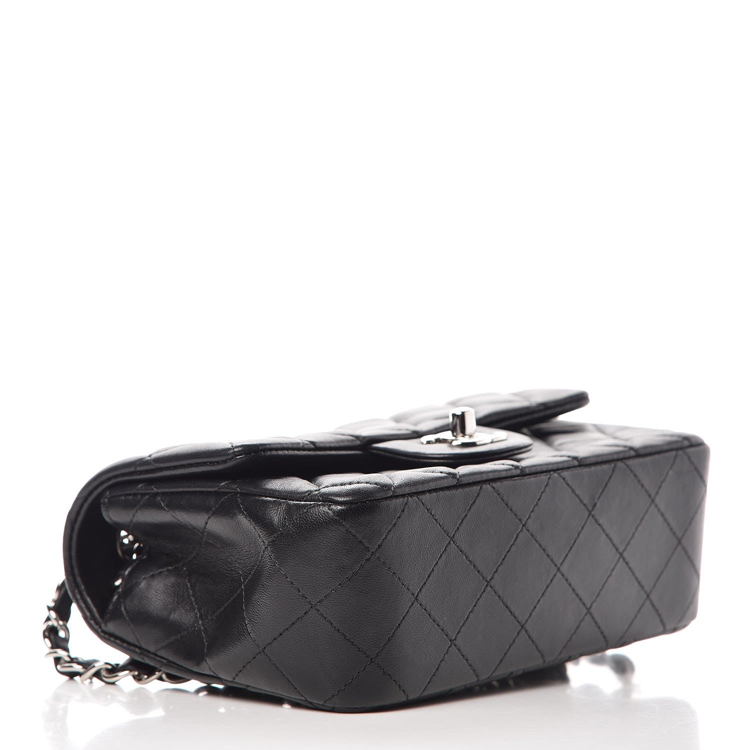 Chanel Lambskin Quilted Mini Rectangular Flap Black 4 of 8