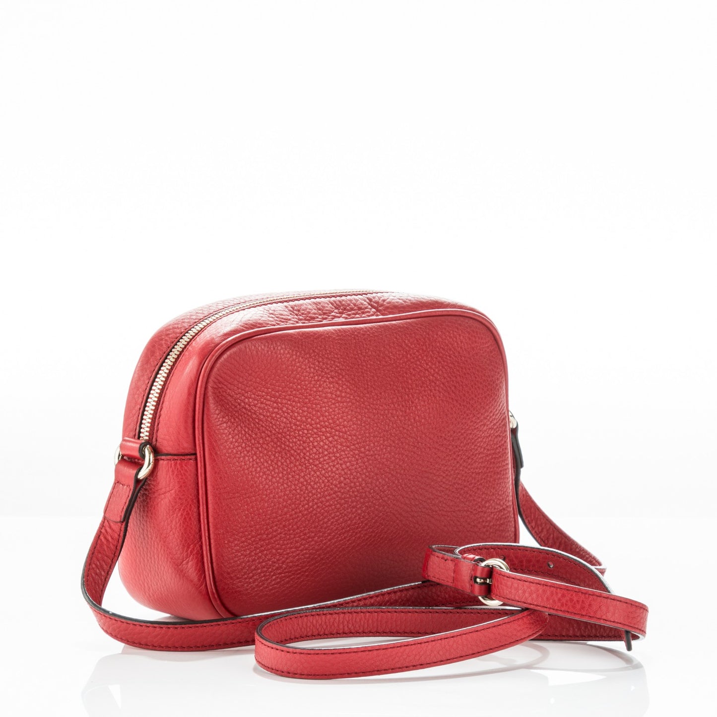 Pebbled Calfskin Small Soho Disco Bag Tabasco Red